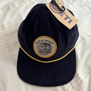 Yeti Bait & Tackle Fishing Navy Corduroy SnapBack Hat